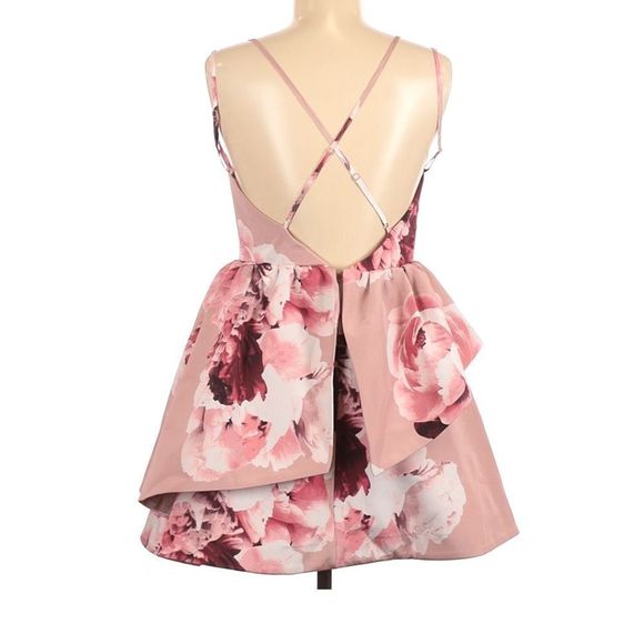 ☀️KEEPSAKE THE LABEL Last Dance Pink Peplum Floral Mini Dress - Picture 7 of 8